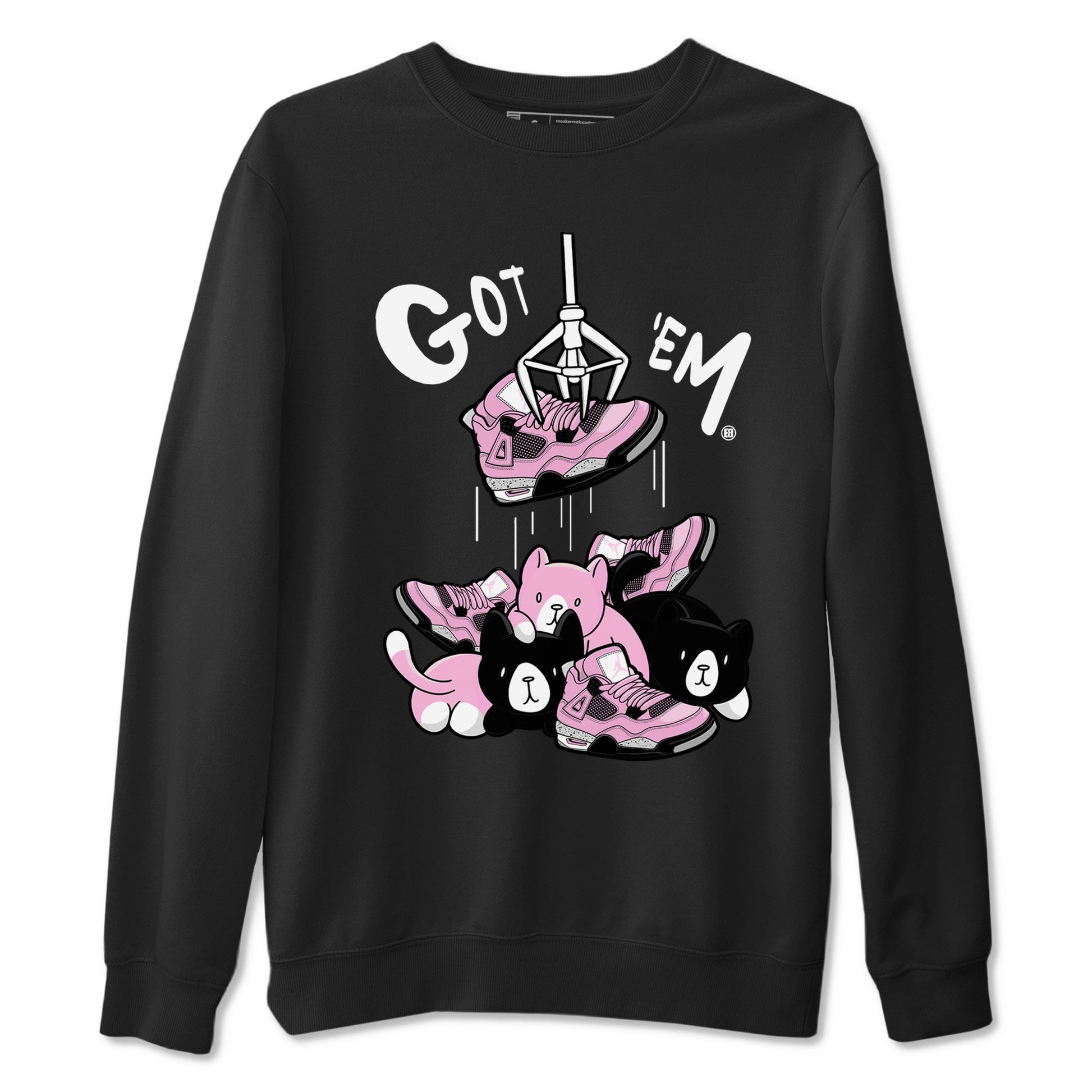 4s Retro Orchid shirts to match jordans Treasure Hunter sneaker match tees Air Jordan 4 WMNS Orchid match shoes to clothes SNRT Sneaker Tees unisex cotton Black 2 shirts