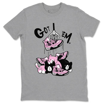 4s Retro Orchid shirts to match jordans Treasure Hunter sneaker match tees Air Jordan 4 WMNS Orchid match shoes to clothes SNRT Sneaker Tees unisex cotton Heather Grey 2 shirts