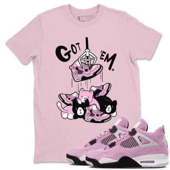 4s Retro Orchid shirts to match jordans Treasure Hunter sneaker match tees Air Jordan 4 WMNS Orchid match shoes to clothes SNRT Sneaker Tees unisex cotton Pink 1 shirts