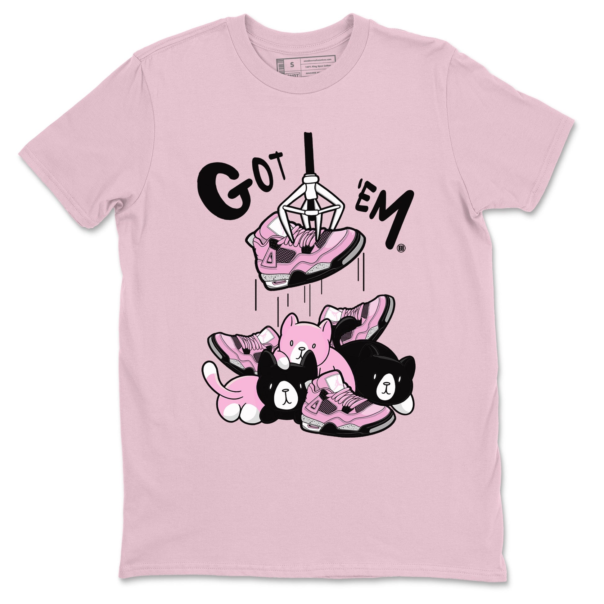 4s Retro Orchid shirts to match jordans Treasure Hunter sneaker match tees Air Jordan 4 WMNS Orchid match shoes to clothes SNRT Sneaker Tees unisex cotton Pink 2 shirts