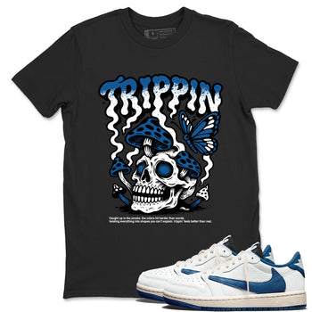 Sneaker match tees – Sneaker Tees To Match Air Jordan 1 Travis Scott Fragment Shoes – Trippin Tee Black 1