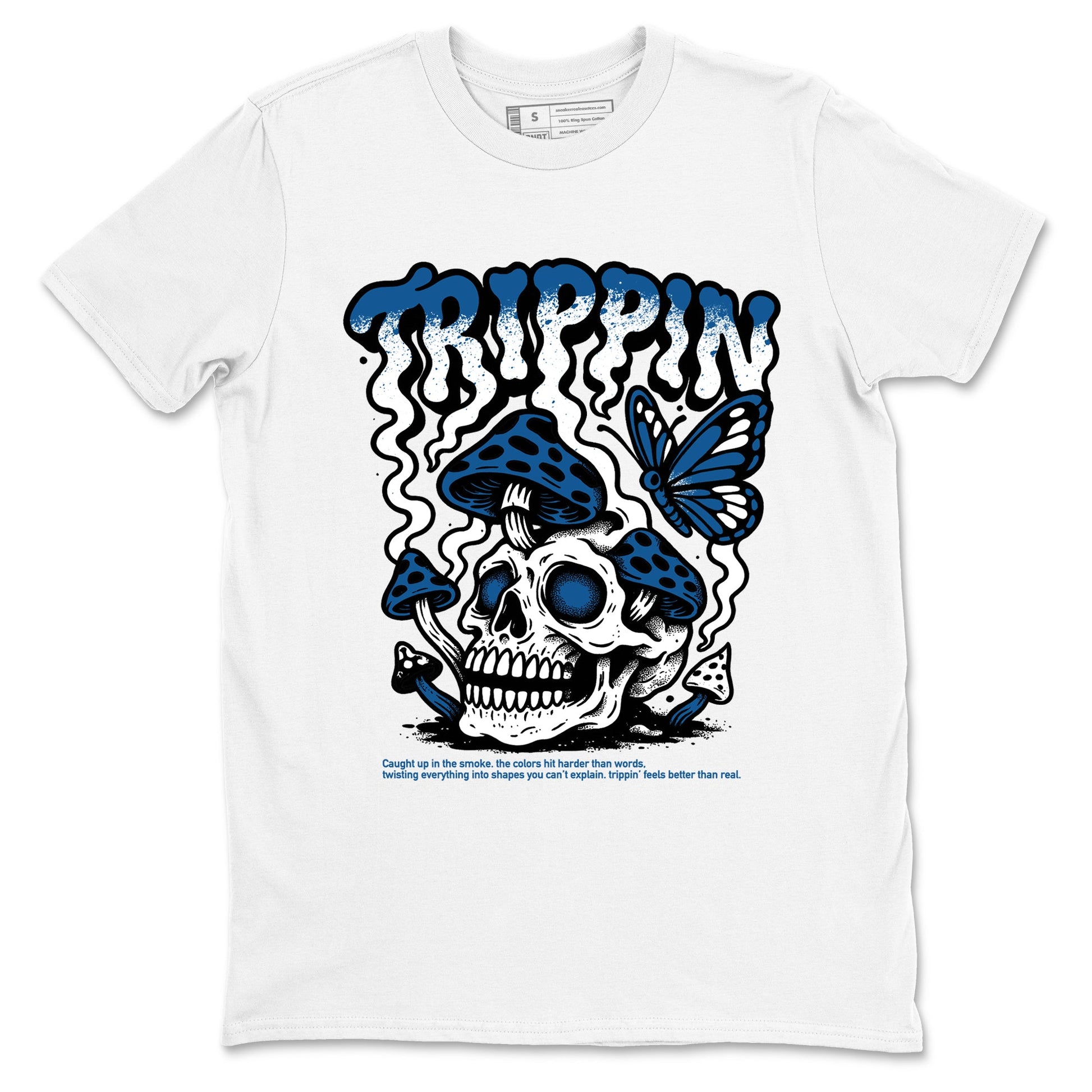 Sneaker match tees – Sneaker Tees To Match Air Jordan 1 Travis Scott Fragment Shoes – Trippin Tee White 2