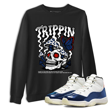 Sneaker match tees – Sneaker Tees To Match Air Jordan 11 Rare Air Shoes – Trippin Tee Black 1