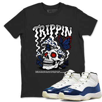 Sneaker match tees – Sneaker Tees To Match Air Jordan 11 Rare Air Shoes – Trippin Tee Black 1