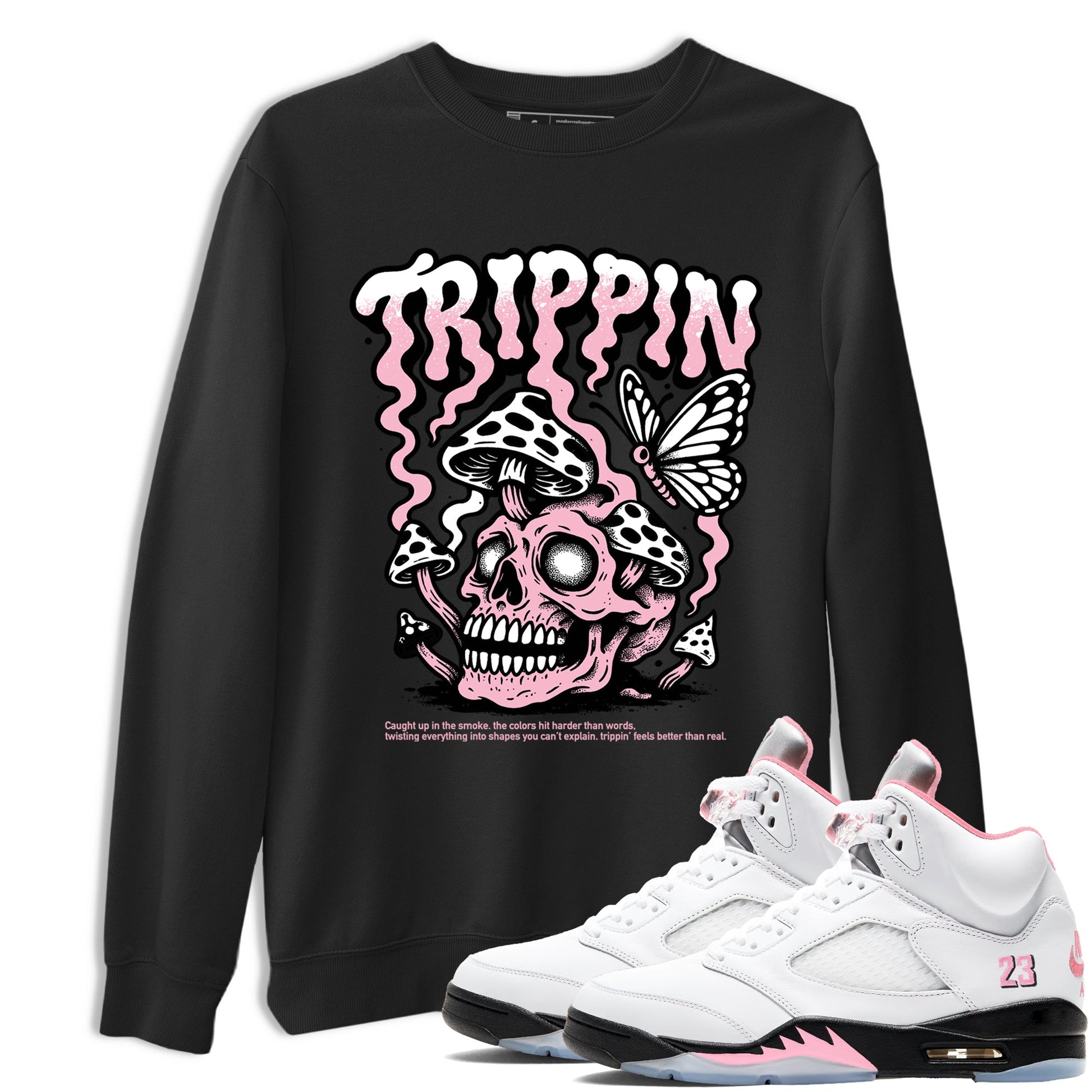 Sneaker match tees – Sneaker Tees To Match Air Jordan 5 35th Anniversary Shoes – Trippin Tee Black 1