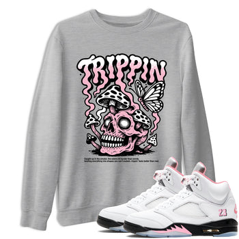 Sneaker match tees – Sneaker Tees To Match Air Jordan 5 35th Anniversary Shoes – Trippin Tee Heather Grey 1