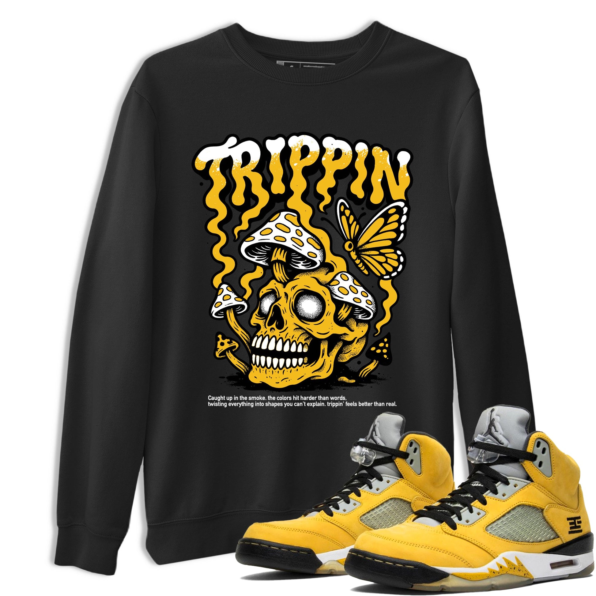 Sneaker match tees – Sneaker Tees To Match Air Jordan 5 Tokyo Shoes – Trippin Tee Black 1