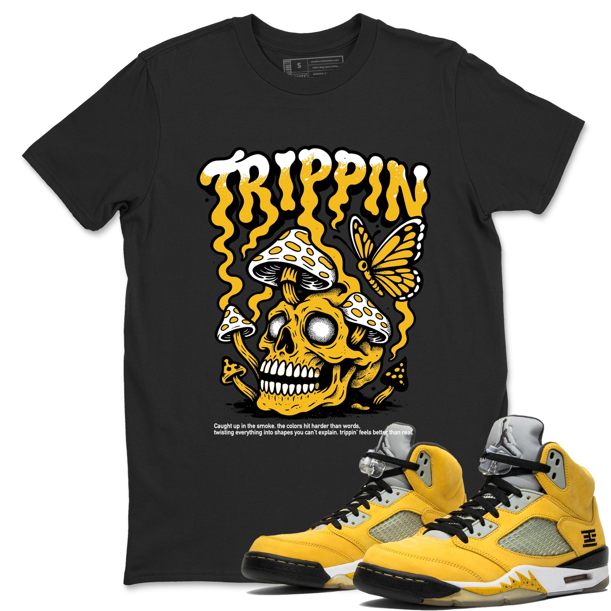 Sneaker match tees – Sneaker Tees To Match Air Jordan 5 Tokyo Shoes – Trippin Tee Black 1