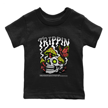 Sneaker Threads – Sneaker Tees To Match Air Max 90 Spruce Aura and Ghost Green – Trippin Youth Graphic Tee Black 2. Perfect for Jordan releases 2025 colorways.