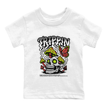 Sneaker Threads – Sneaker Tees To Match Air Max 90 Spruce Aura and Ghost Green – Trippin Youth Graphic Tee White 2. Perfect for Jordan releases 2025 colorways.