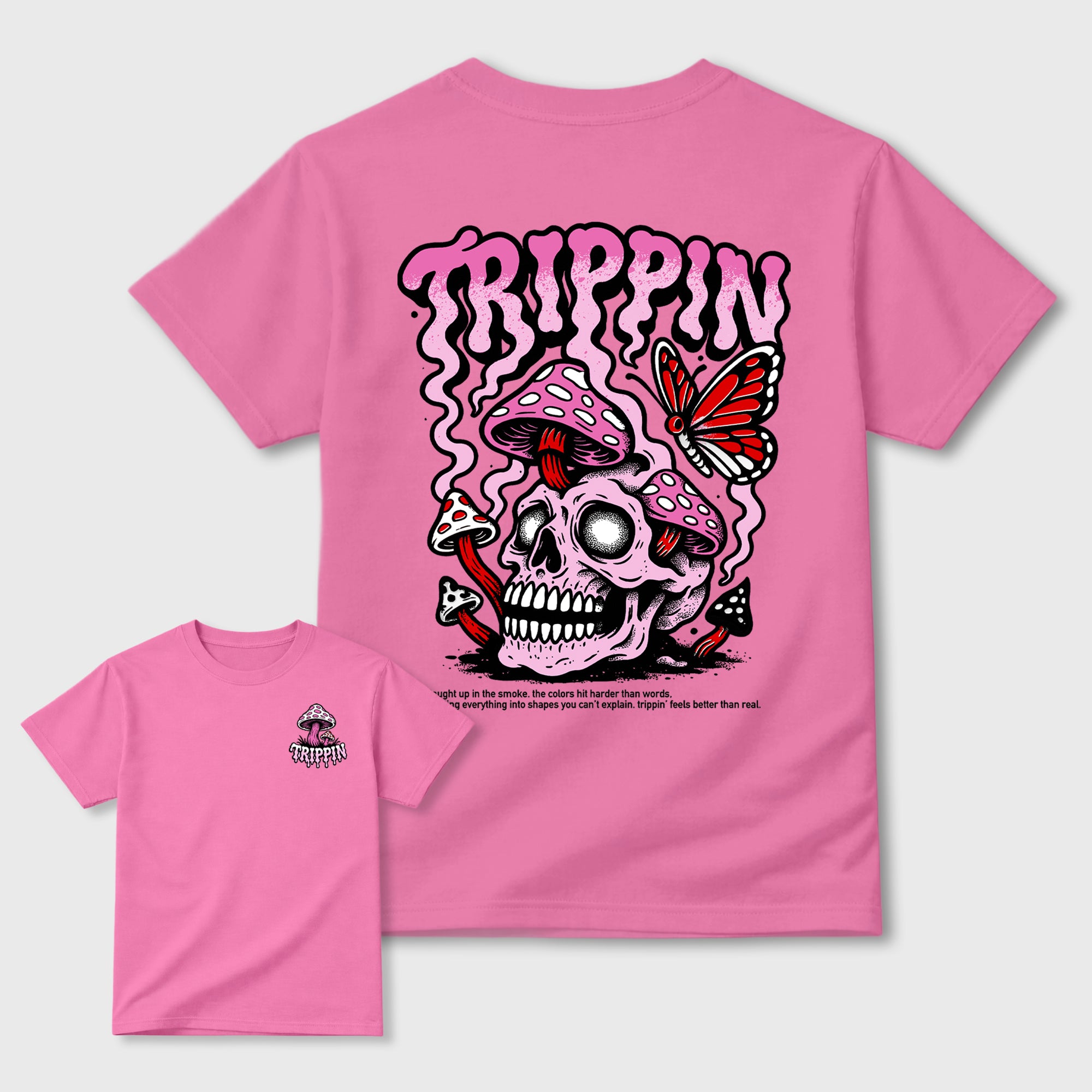 Trippin Graphic T-Shirt featuring original streetwear artwork designed to match the . Bubble Gum Graphic T-Shirt.