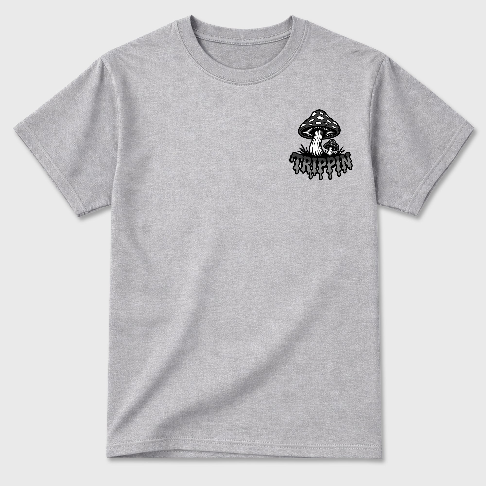 Trippin Graphic T-Shirt featuring original streetwear artwork designed to match the . Heather Grey Graphic T-Shirt.