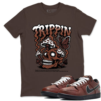 Sneaker match tees – Sneaker Tees To Match Dunk Low Football Shoes – Trippin Tee Dark Chocolate 1