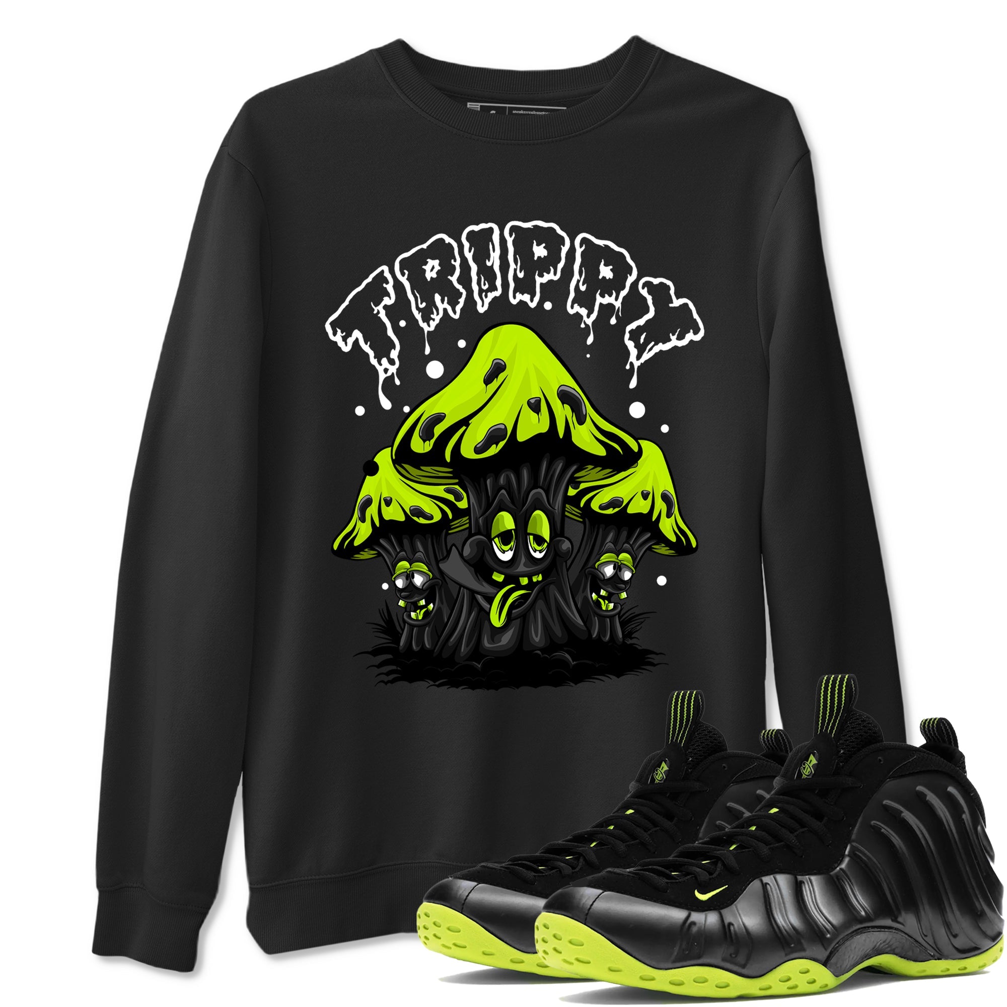 Foams One Black Volt shirts to match jordans Trippy sneaker match tees Air Foamposite One Black and Volt match shoes to clothes SNRT Sneaker Tees unisex cotton Black 1 shirts