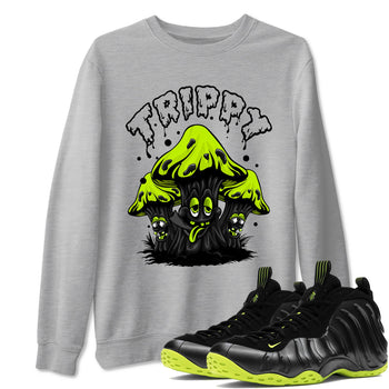 Foams One Black Volt shirts to match jordans Trippy sneaker match tees Air Foamposite One Black and Volt match shoes to clothes SNRT Sneaker Tees unisex cotton Heather Grey 1 shirts