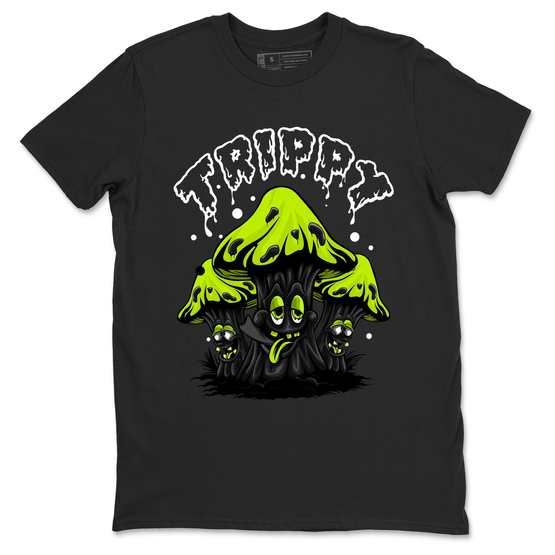 Foams One Black Volt shirts to match jordans Trippy sneaker match tees Air Foamposite One Black and Volt match shoes to clothes SNRT Sneaker Tees unisex cotton Black 2 shirts
