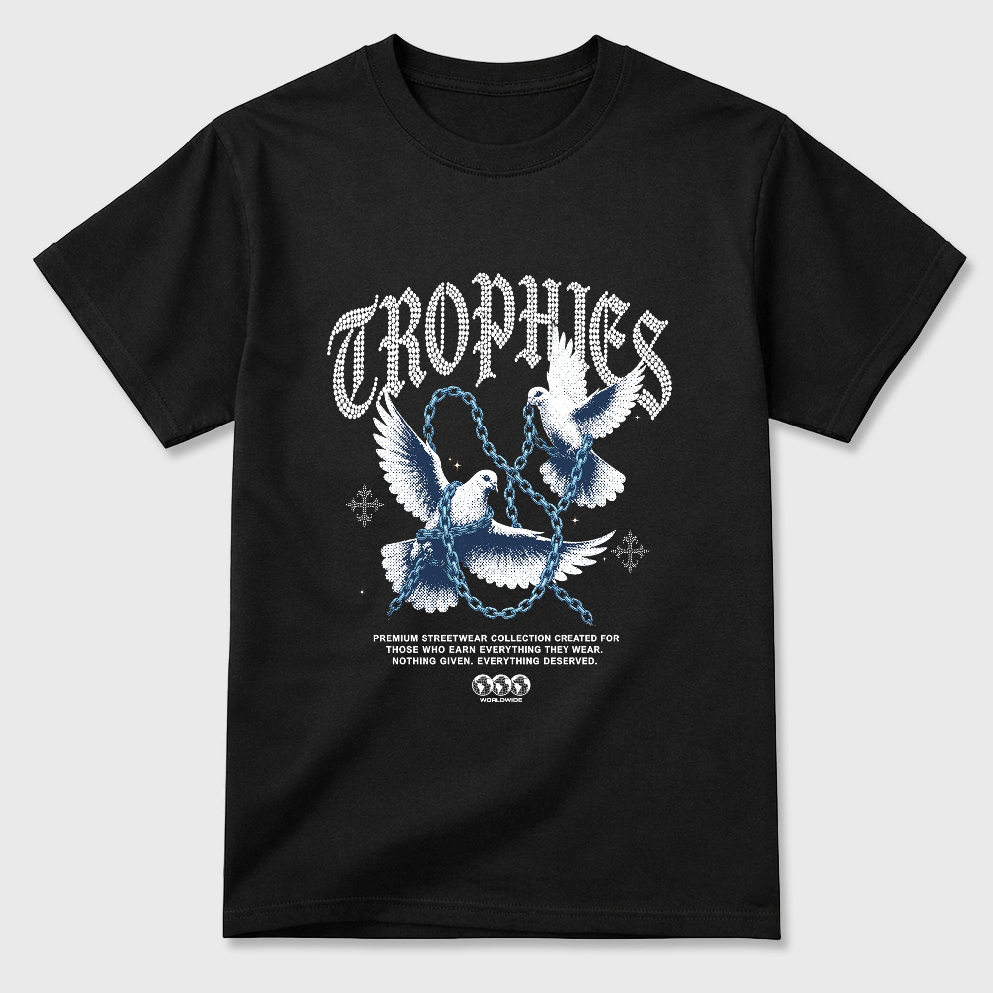 Trophies Graphic T-Shirt featuring original streetwear artwork designed to match the Air Jordan 13 Flint. Black 2 Graphic T-Shirt.
