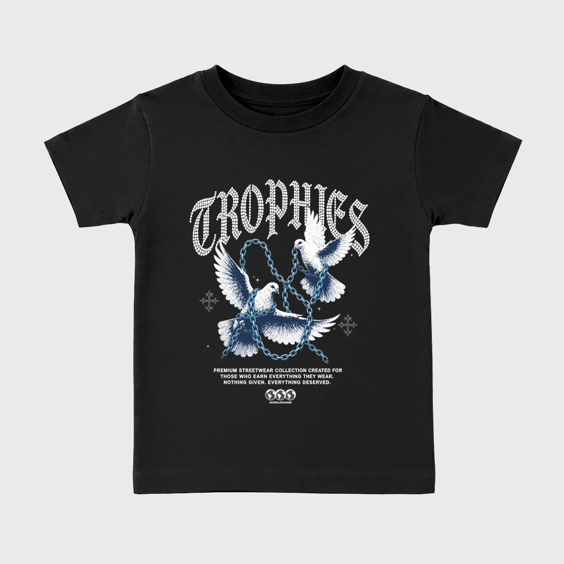 Trophies Baby & Kids Graphic T-Shirt featuring original artwork designed to match the Air Jordan 13 Flint. Black 2 Kids Graphic Tee.