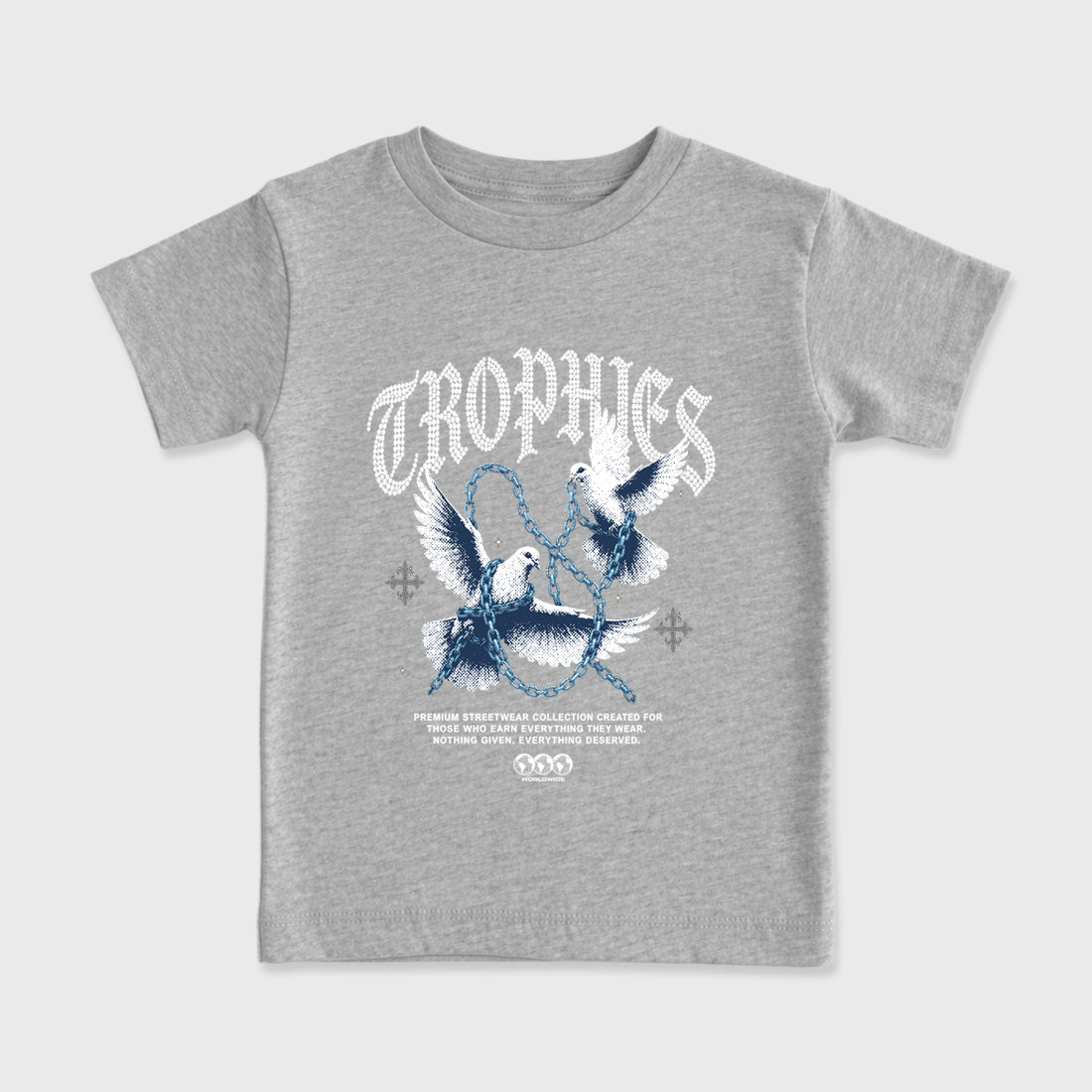 Trophies Baby & Kids Graphic T-Shirt featuring original artwork designed to match the Air Jordan 13 Flint. Heather Grey 2 Kids Graphic Tee.