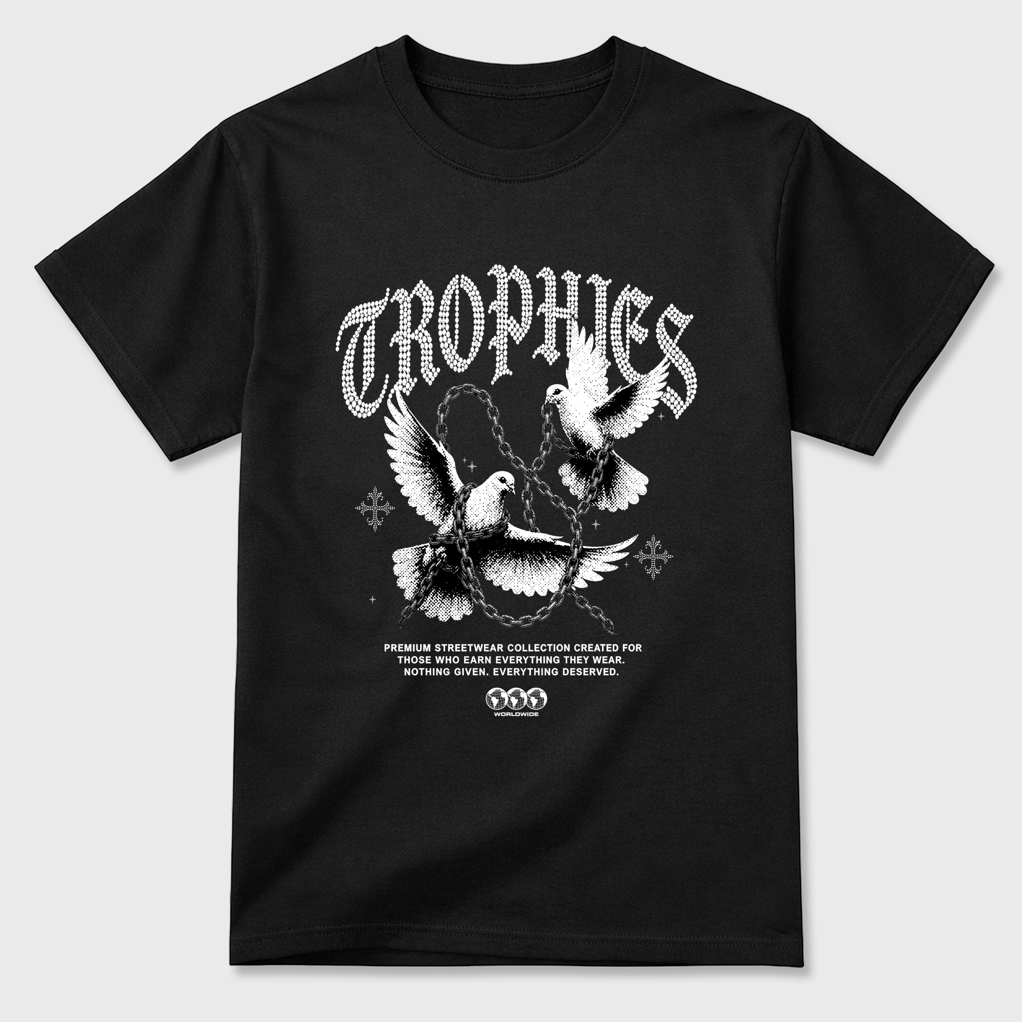 Trophies Graphic T-Shirt featuring original streetwear artwork designed to match the Air Jordan 8 Chrome. Black 2 Graphic T-Shirt.