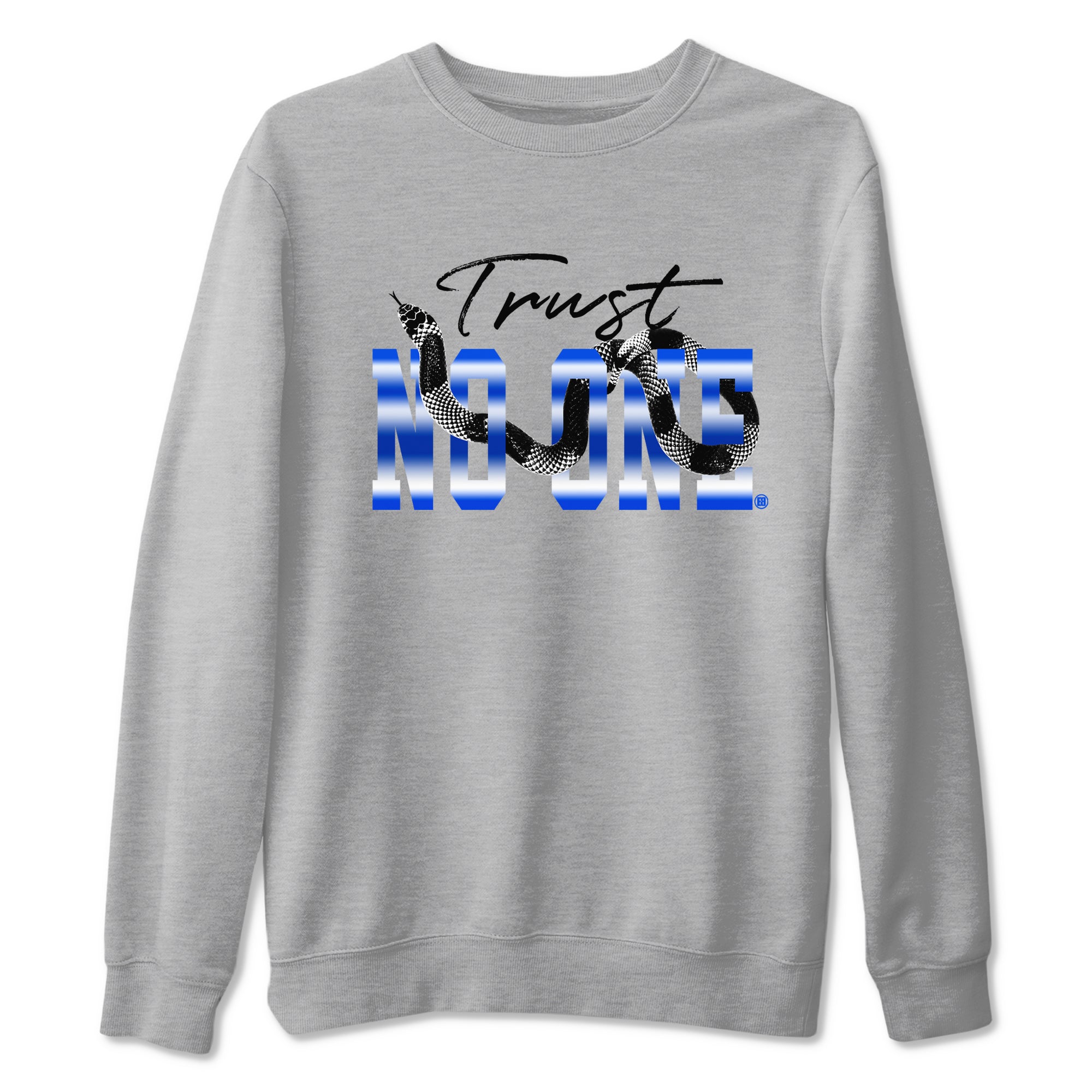 Air Foamposite One Royal shirts to match jordans Trust No One sneaker match tees Air Foamposite One Royal SNRT Sneaker Release Tees unisex cotton Heather Grey 2 crew neck shirts