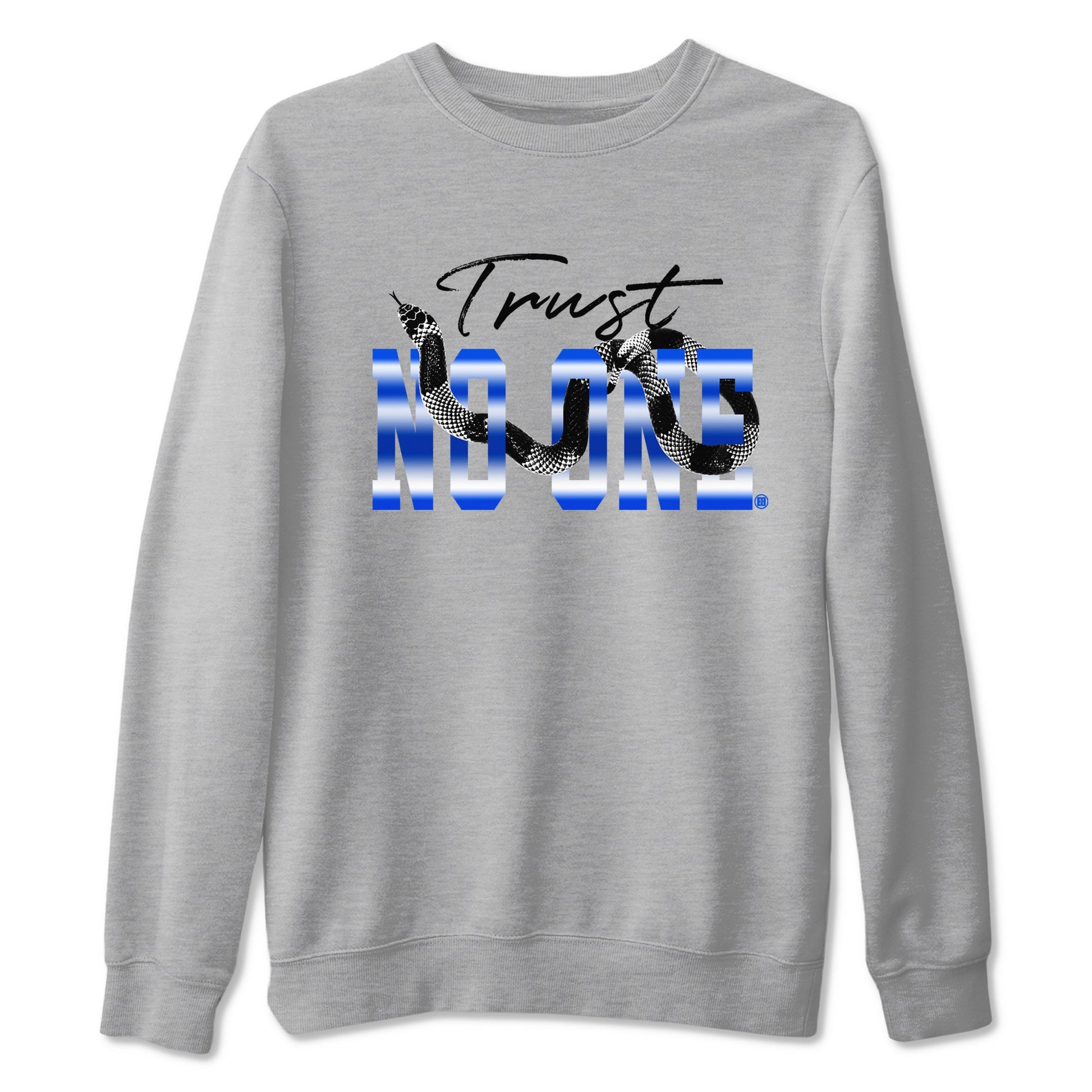 Air Foamposite One Royal shirts to match jordans Trust No One sneaker match tees Air Foamposite One Royal SNRT Sneaker Release Tees unisex cotton Heather Grey 2 crew neck shirts