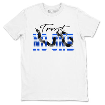 Air Foamposite One Royal shirts to match jordans Trust No One sneaker match tees Air Foamposite One Royal SNRT Sneaker Release Tees unisex cotton White 2 crew neck shirts