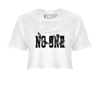 AJ6 White Black shirts to match jordans Trust No One sneaker match tees Air Jordan 6 White Black SNRT Sneaker Tees streetwear brand White 2 crop tee