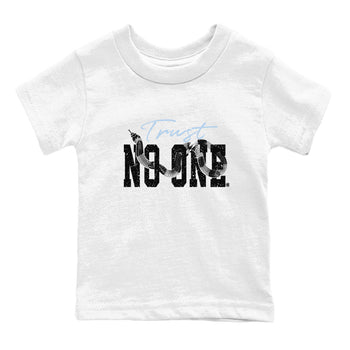 AJ6 White Black shirts to match jordans Trust No One sneaker match tees Air Jordan 6 White Black SNRT Sneaker Tees streetwear brand Baby and Youth White 2 cotton tee
