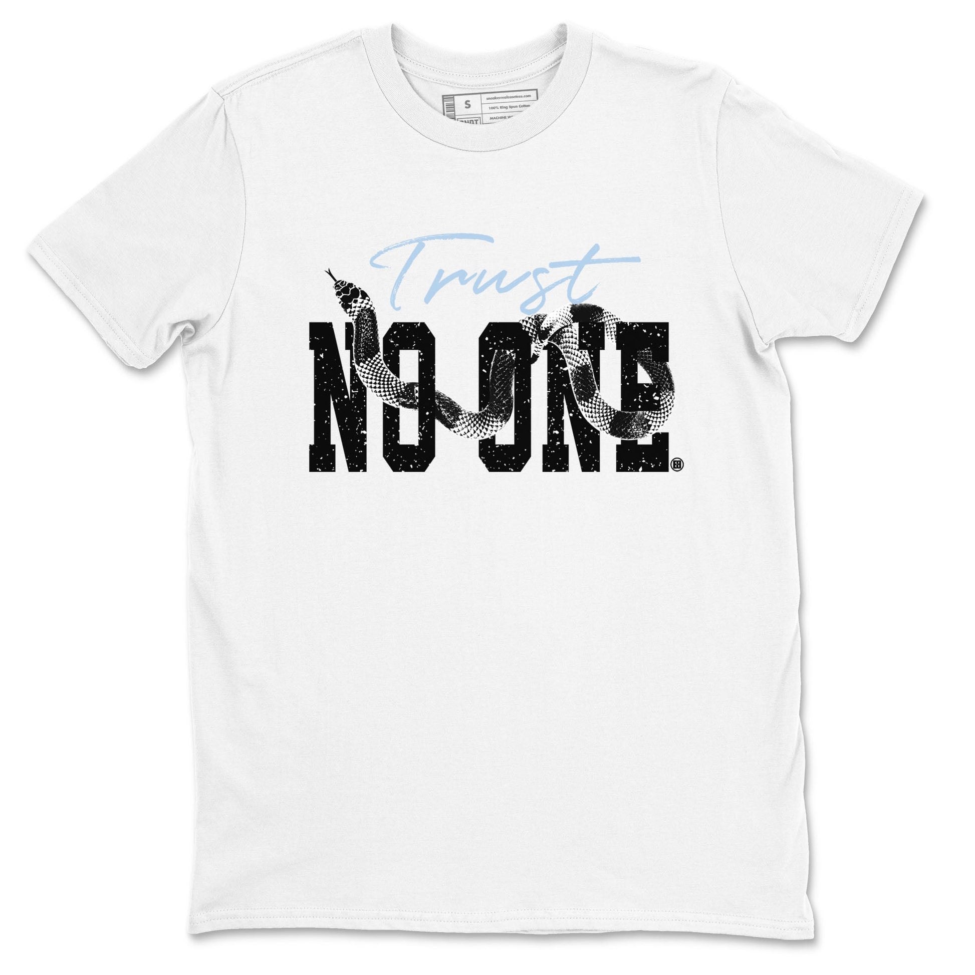 AJ6 White Black shirts to match jordans Trust No One sneaker match tees Air Jordan 6 White Black SNRT Sneaker Tees streetwear brand White 2 unisex cotton tee
