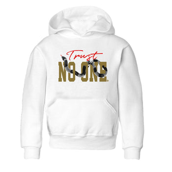 9s Olive shirts to match jordans Trust No One sneaker match tees Air Jordan 9 Olive match shoes to clothes SNRT Sneaker Tees Youth Baby White 2 tee
