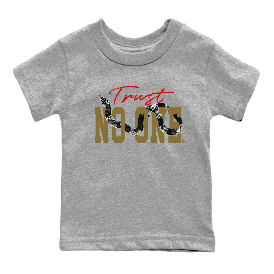9s Olive shirts to match jordans Trust No One sneaker match tees Air Jordan 9 Olive match shoes to clothes SNRT Sneaker Tees Youth Baby Heather Grey 2 tee
