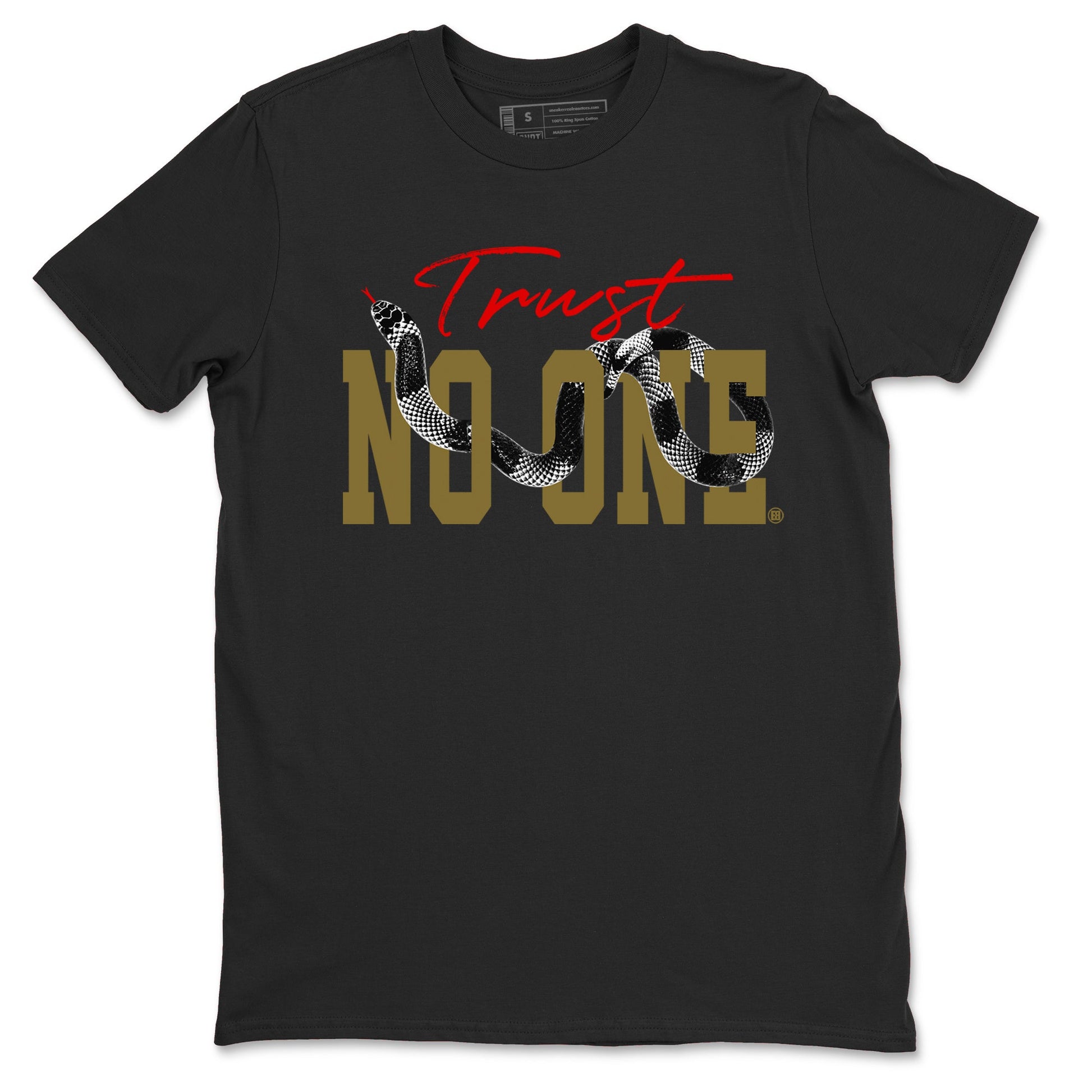 9s Olive shirts to match jordans Trust No One sneaker match tees Air Jordan 9 Olive match shoes to clothes SNRT Sneaker Tees unisex cotton Black 2 shirts