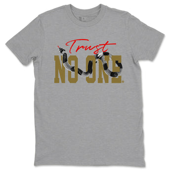 9s Olive shirts to match jordans Trust No One sneaker match tees Air Jordan 9 Olive match shoes to clothes SNRT Sneaker Tees unisex cotton Heather Grey 2 shirts