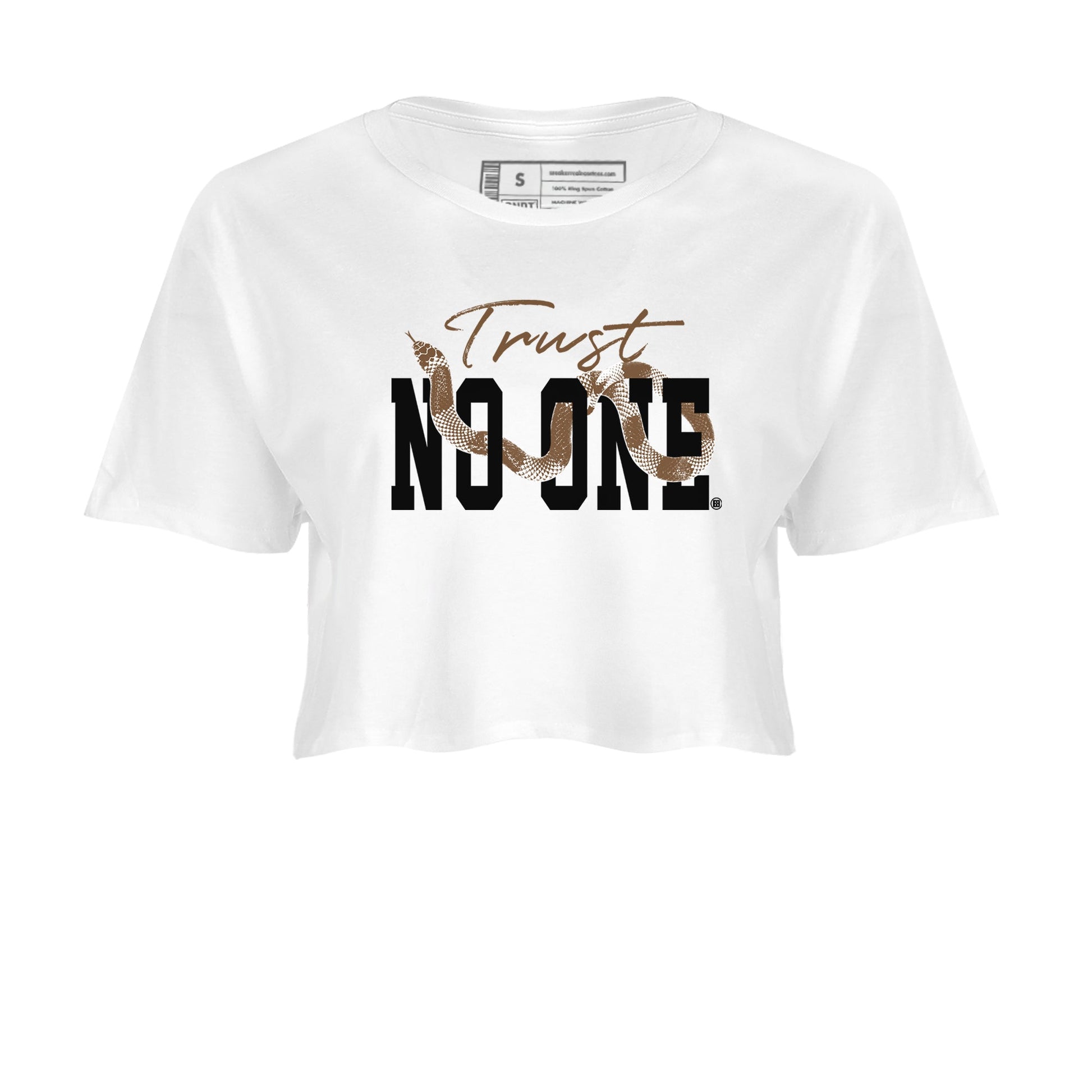 Jordan Jumpman Jack Travis Scott Dark Mocha shirts to match jordans Trust No One sneaker match tees Jordan Jumpman Jack Travis Scott Dark Mocha SNRT Sneaker Release Tees unisex cotton White 2 Crop Shirts