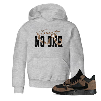 Jordan Jumpman Jack Travis Scott Dark Mocha shirts to match jordans Trust No One sneaker match tees Jordan Jumpman Jack Travis Scott Dark Mocha SNRT Sneaker Release Tees Youth Baby Heather Grey 1 crew neck shirts
