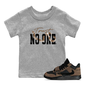 Jordan Jumpman Jack Travis Scott Dark Mocha shirts to match jordans Trust No One sneaker match tees Jordan Jumpman Jack Travis Scott Dark Mocha SNRT Sneaker Release Tees Youth Baby Heather Grey 1 crew neck shirts