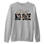 Jordan Jumpman Jack Travis Scott Dark Mocha shirts to match jordans Trust No One sneaker match tees Jordan Jumpman Jack Travis Scott Dark Mocha SNRT Sneaker Release Tees unisex cotton Heather Grey 2 crew neck shirts