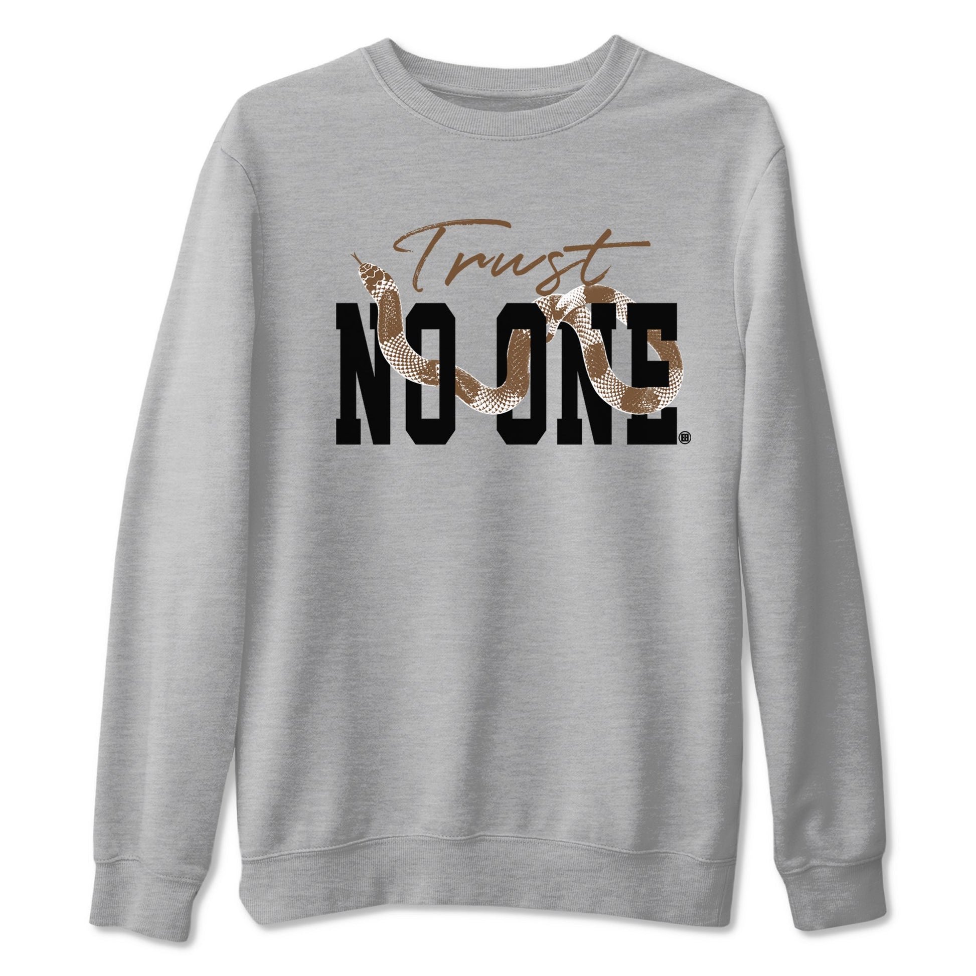 Jordan Jumpman Jack Travis Scott Dark Mocha shirts to match jordans Trust No One sneaker match tees Jordan Jumpman Jack Travis Scott Dark Mocha SNRT Sneaker Release Tees unisex cotton Heather Grey 2 crew neck shirts