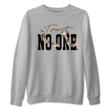 Jordan Jumpman Jack Travis Scott Dark Mocha shirts to match jordans Trust No One sneaker match tees Jordan Jumpman Jack Travis Scott Dark Mocha SNRT Sneaker Release Tees unisex cotton Heather Grey 2 crew neck shirts