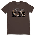 Jordan Jumpman Jack Travis Scott Dark Mocha shirts to match jordans Trust No One sneaker match tees Jordan Jumpman Jack Travis Scott Dark Mocha SNRT Sneaker Release Tees unisex cotton Dark Chocolate 2 crew neck shirts