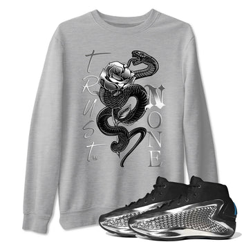 Adidas AE 1 Silver Metallic shirts to match jordans Trust None sneaker match tees AE 1 Silver Metallic match shoes to clothes SNRT Sneaker Tees unisex cotton Heather Grey 1 shirts