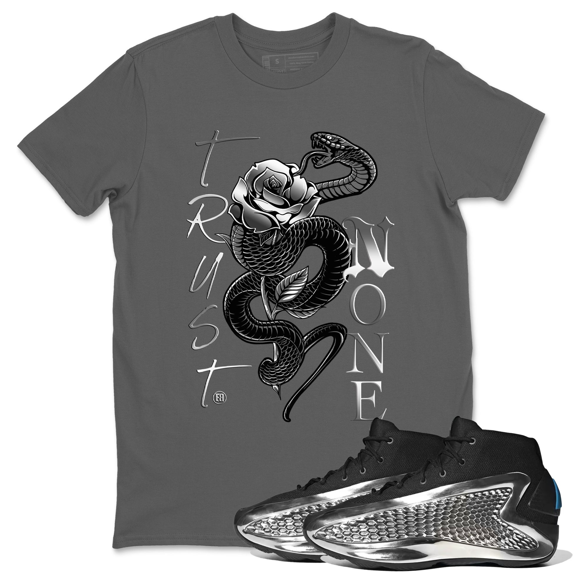Adidas AE 1 Silver Metallic shirts to match jordans Trust None sneaker match tees AE 1 Silver Metallic match shoes to clothes SNRT Sneaker Tees unisex cotton Cool Grey 1 shirts