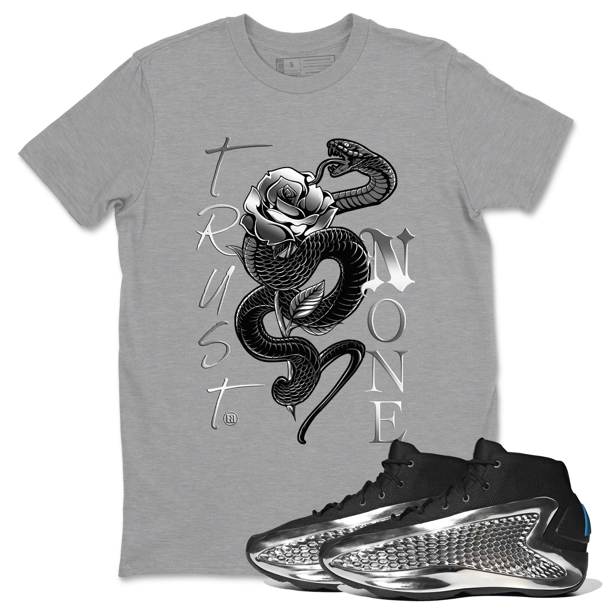 Adidas AE 1 Silver Metallic shirts to match jordans Trust None sneaker match tees AE 1 Silver Metallic match shoes to clothes SNRT Sneaker Tees unisex cotton Heather Grey 1 shirts