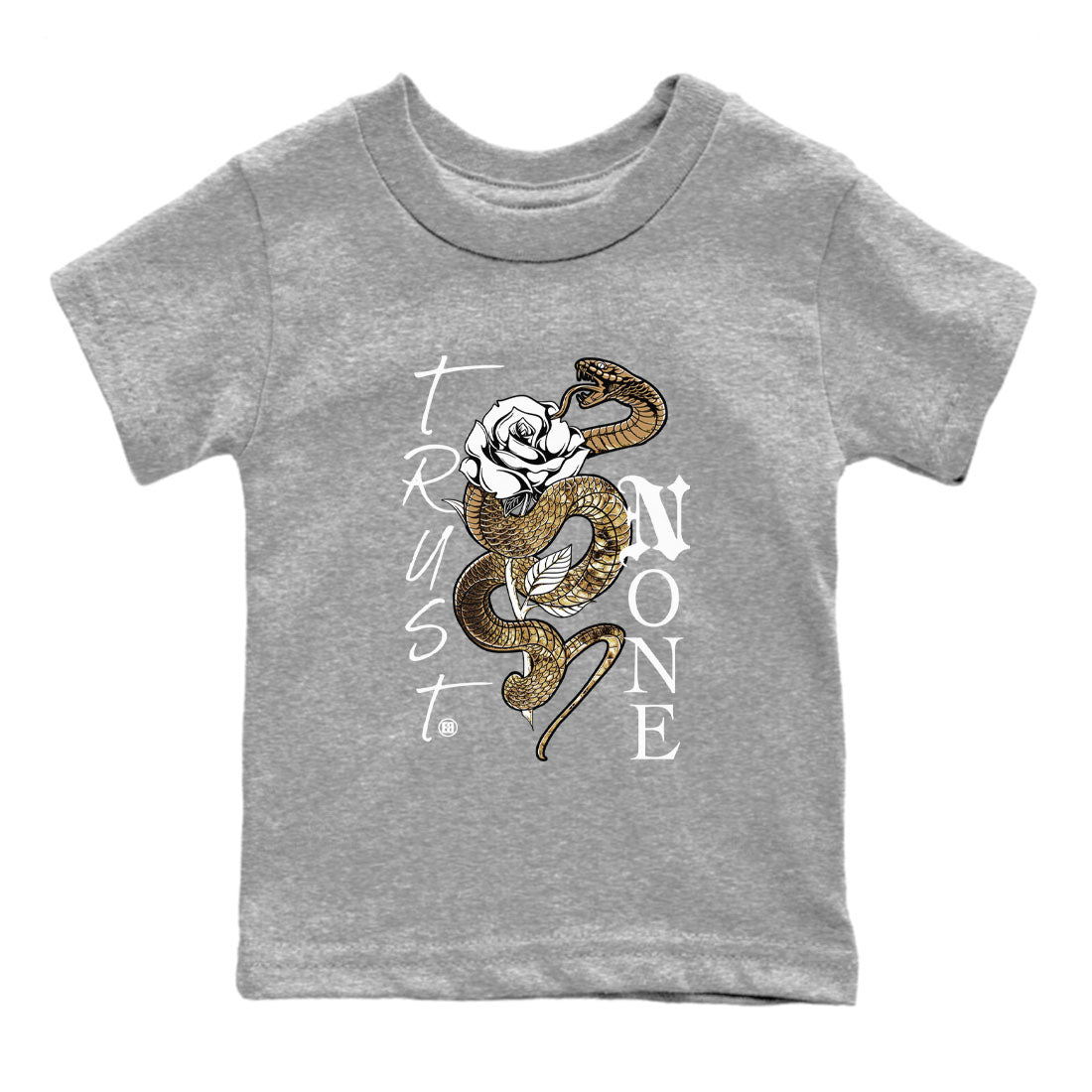 Air Force 1 Ivory Snake shirt to match jordans Trust None sneaker tees AF1 Ivory Snake SNRT sneaker release tees baby toddler Heather Grey 2 cotton Shirt