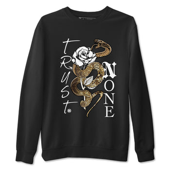 Air Force 1 Ivory Snake shirt to match jordans Trust None sneaker tees AF1 Ivory Snake SNRT sneaker release Tees unisex cotton Black 2 crew neck shirt