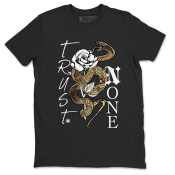 Air Force 1 Ivory Snake shirt to match jordans Trust None sneaker tees AF1 Ivory Snake SNRT sneaker release Tees unisex cotton Black 2 crew neck shirt