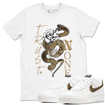 Air Force 1 Ivory Snake shirt to match jordans Trust None sneaker tees AF1 Ivory Snake SNRT sneaker release Tees unisex cotton White 1 crew neck shirt