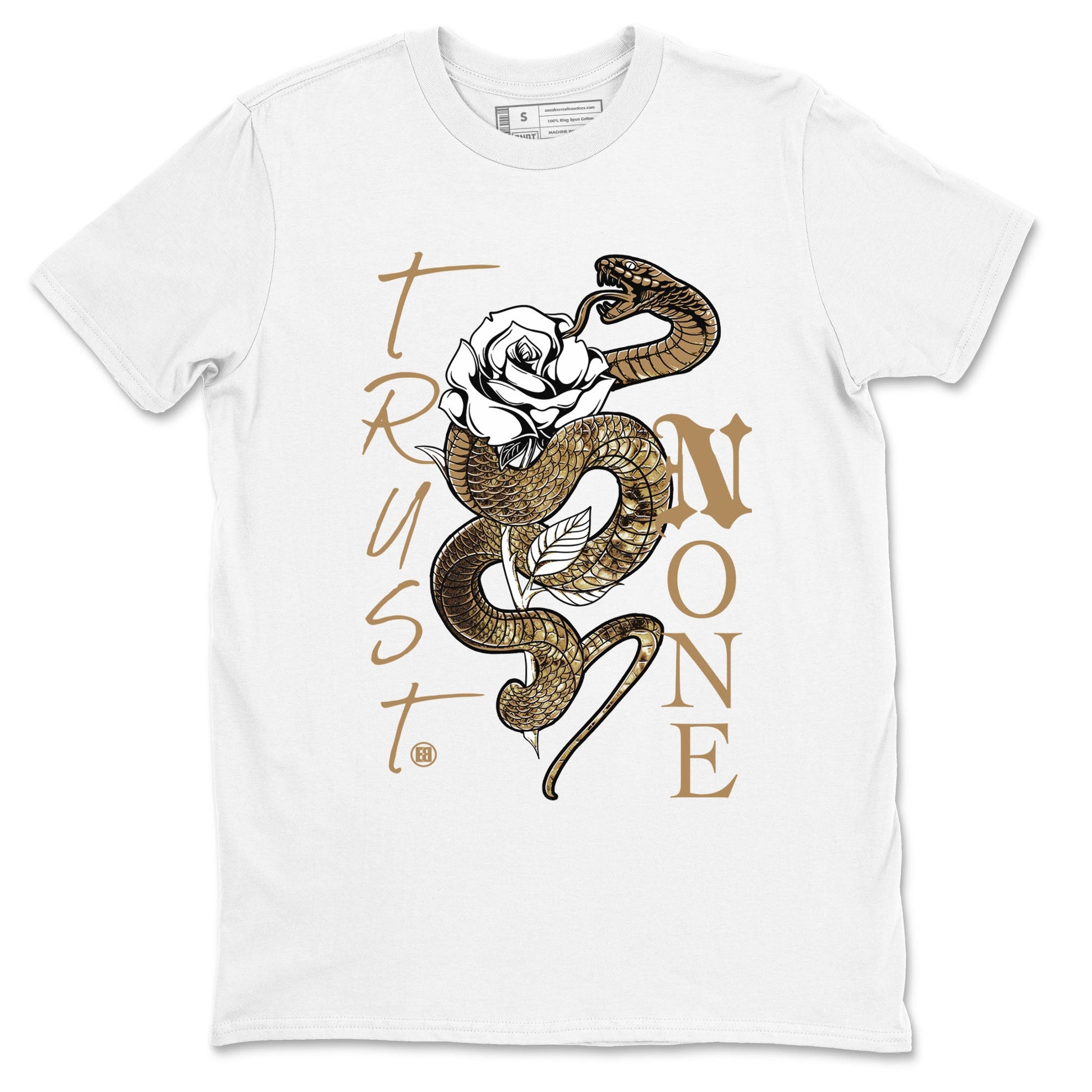 Air Force 1 Ivory Snake shirt to match jordans Trust None sneaker tees AF1 Ivory Snake SNRT sneaker release Tees unisex cotton White 2 crew neck shirt