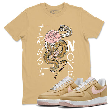 Air Force 1 Low Linen shirts to match jordans Trust None sneaker match tees Air Force 1 Linen Graphic Shirts To Match AF1 SNRT Sneaker Tees unisex cotton Old Gold 1 shirts